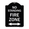 Signmission No Standing Fire Zone W/ Bidirectional Arrow Heavy-Gauge Aluminum Sign, 24" x 18", BW-1824-23587 A-DES-BW-1824-23587 - alternate 1